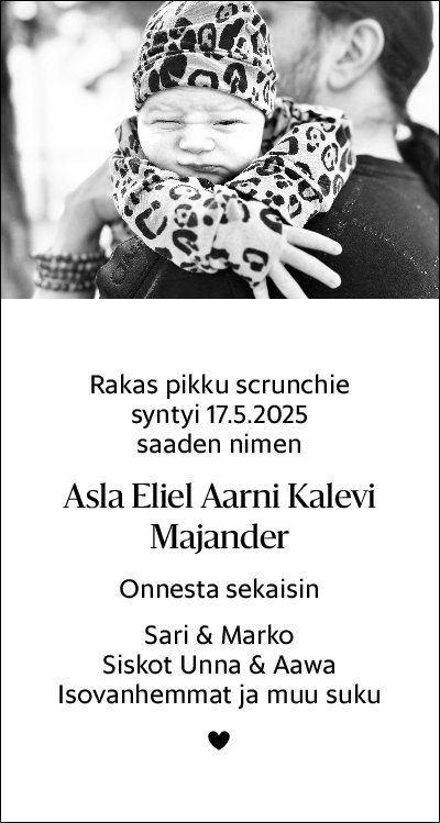 Ilmoitus Helsingin Sanomissa 6.7.2025